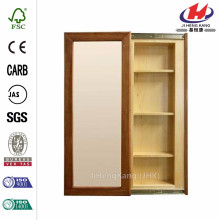 21 in. x 53 in. Unfinished Cherry InvisiFrame Hidden Storage Sliding Door